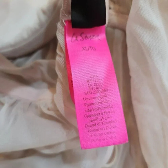 La Senza Pink Sheer Open Back Underwire Bra Babydoll - Size Extra Large - Picture 6 of 6